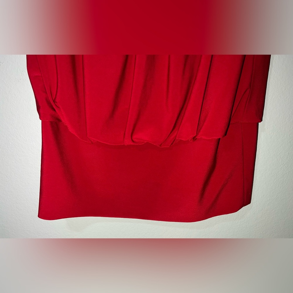 ABS Collection Elegant Red Sleeveless Zip Up Dress! Size Small. - Picture 4 of 12